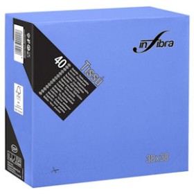 TOVAGLIOLO 38X38 2V. TISSU' BLU 40 PZ.